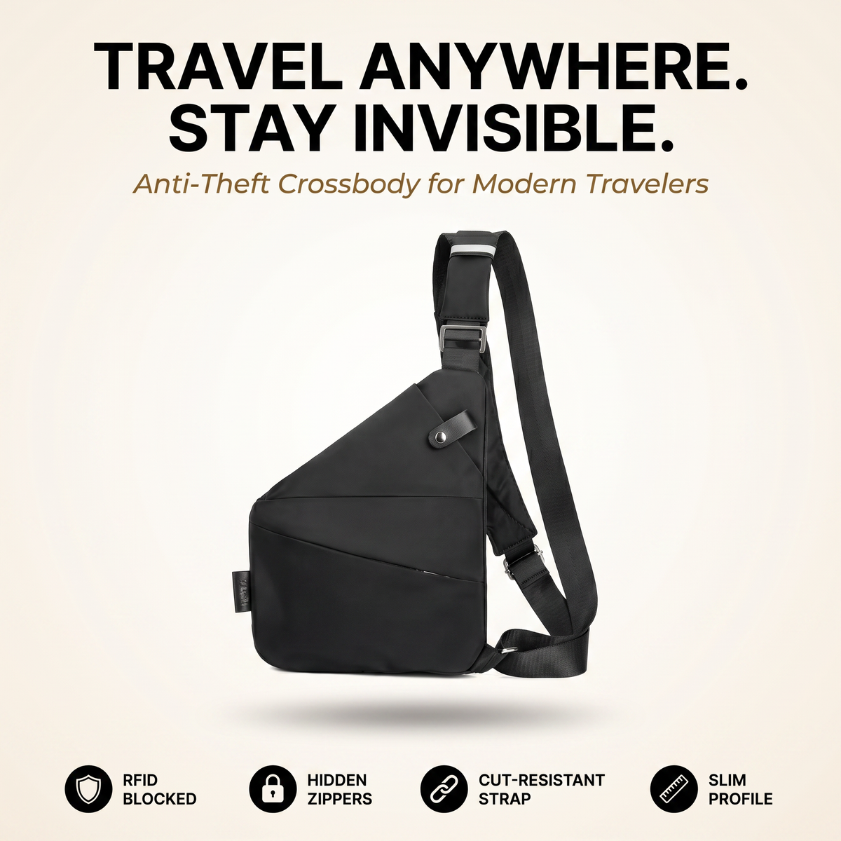 Tuluvi Shield - Anti-Theft Travel Crossbody